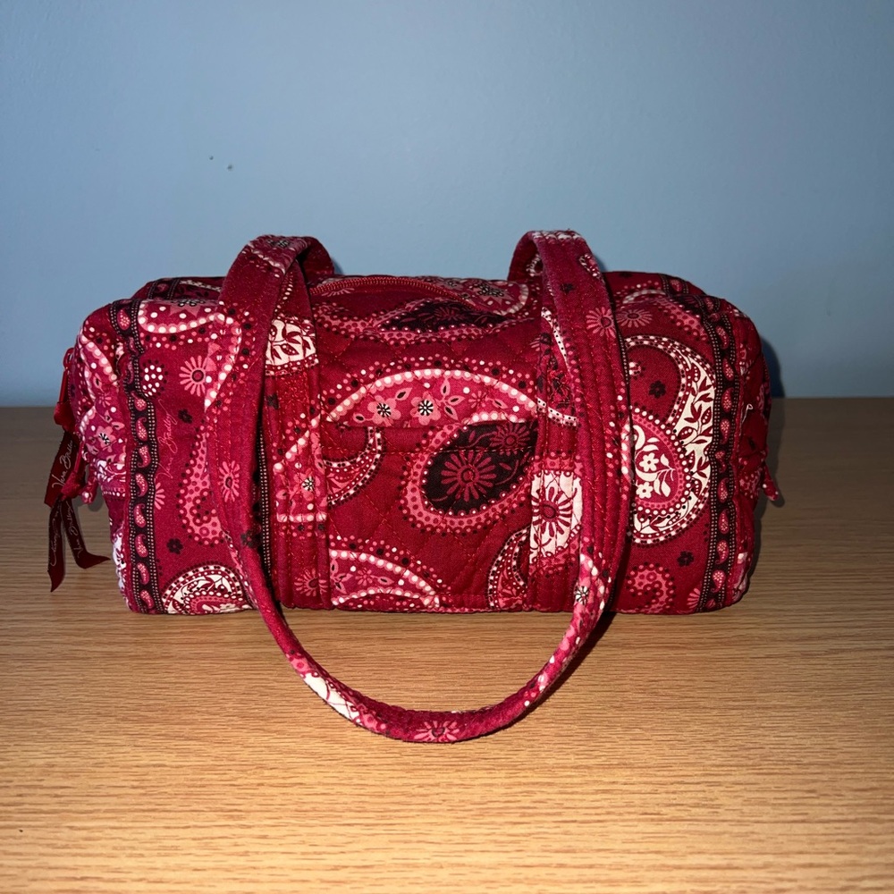 VERA BRADLEY Mesa Red 2006 Silhouette 100 XS Mini Duffle Style Shoulder Bag